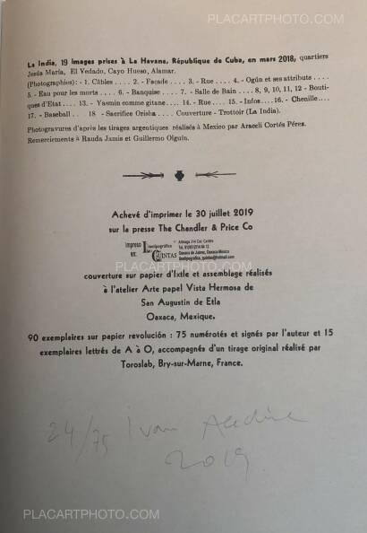Ivan Alechine,LA INDIA (SIGNED EDT OF 90 copies) Ivan Alechine,LA INDIA (SIGNED EDT OF 90 copies)