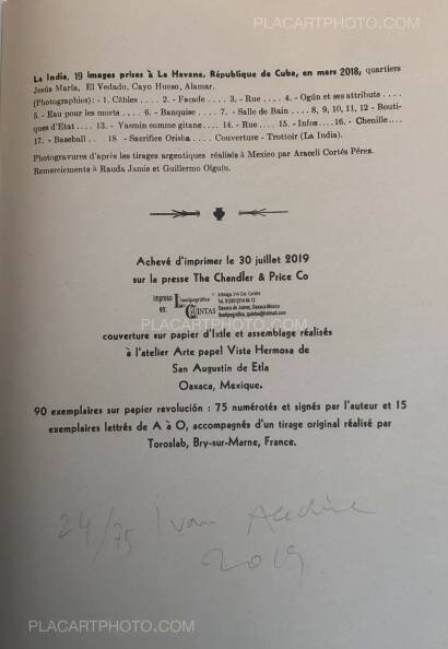 Ivan Alechine,LA INDIA (SIGNED EDT OF 90 copies)