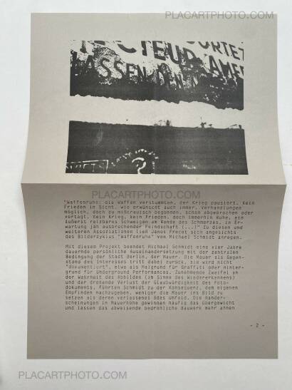 Michael Schmidt,Waffenruhe (with an extra 2 pages sheet) Michael Schmidt,Waffenruhe (with an extra 2 pages sheet)