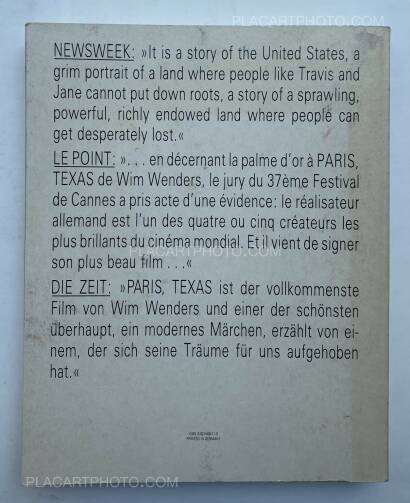 Wim Wenders,PARIS, TEXAS Wim Wenders,PARIS, TEXAS