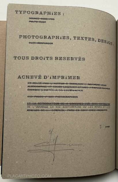 Elie Monferier ,Journal des Mines (SIGNED AND NUMBERED, edt of 50) Elie Monferier ,Journal des Mines (SIGNED AND NUMBERED, edt of 50)