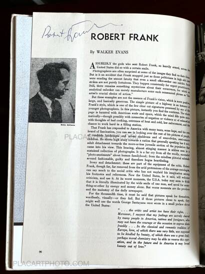 Robert Frank,U.S CAMERA (SIGNED)